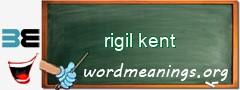 WordMeaning blackboard for rigil kent